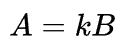 notação de proporcionalidade entre duas grandezas com igualdade.